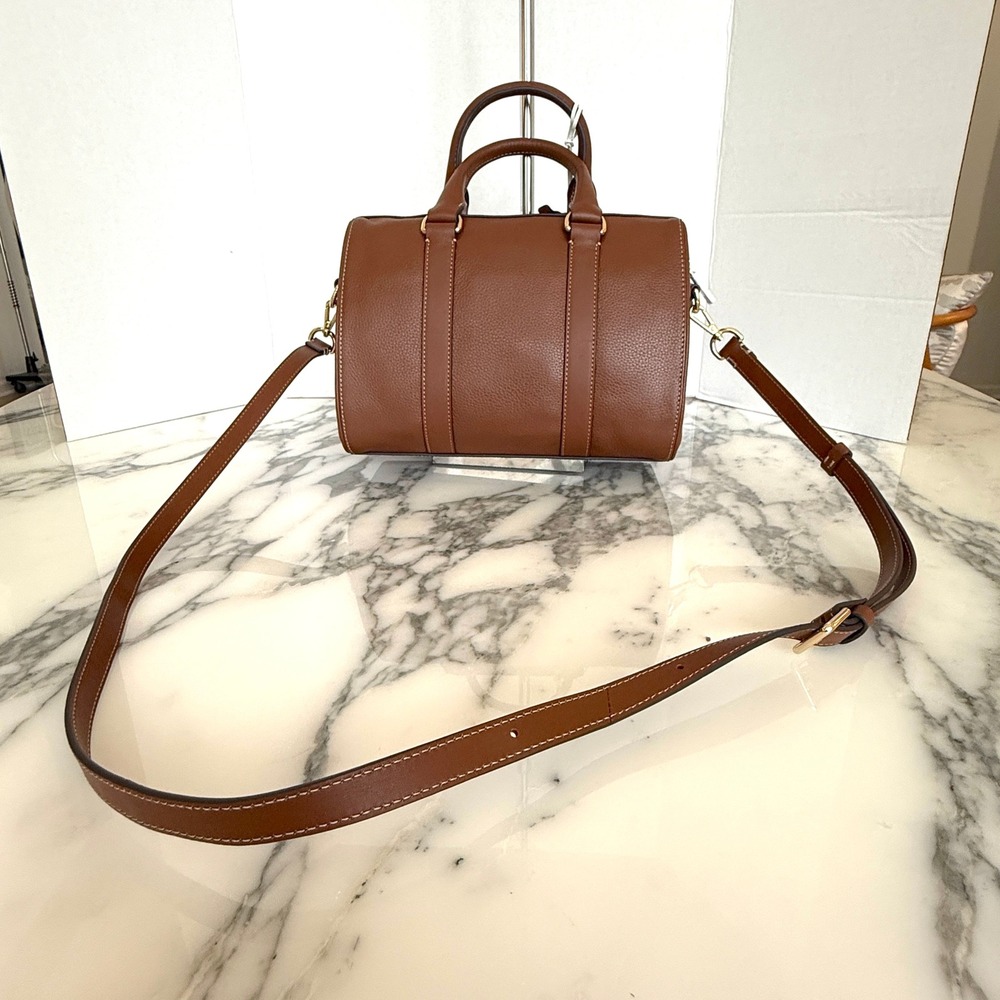 Radley London Noble Alley Brown Leather Medium Zip Top Satchel Bag 113009 NEW - Picture 9 of 15